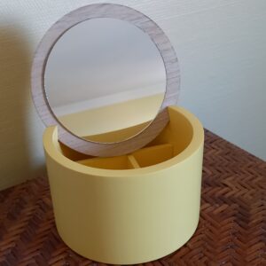 Boite bijoux bois ronde (DE-1218)